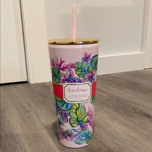 Lilly Pulitzer Pink Tropical Tumbler
